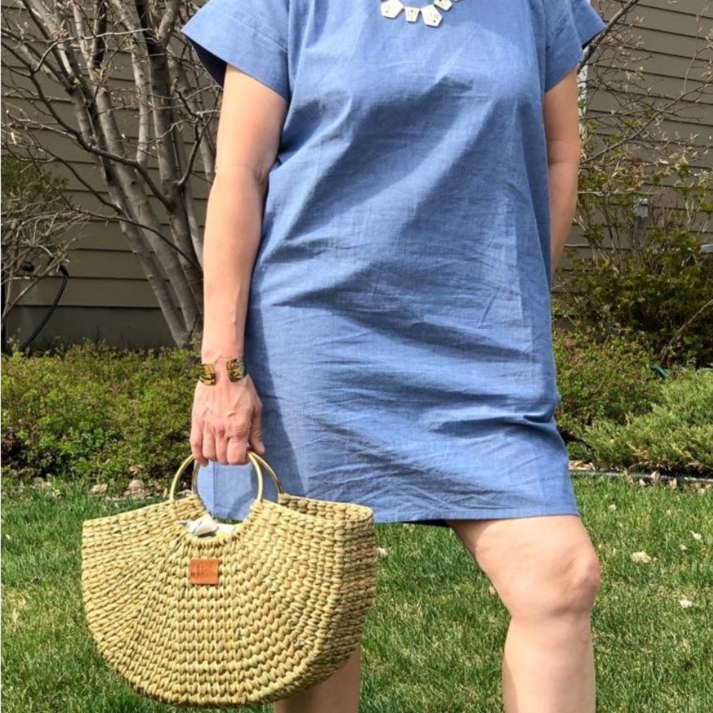 Sseko Denim Blue Shift Dress Size 1